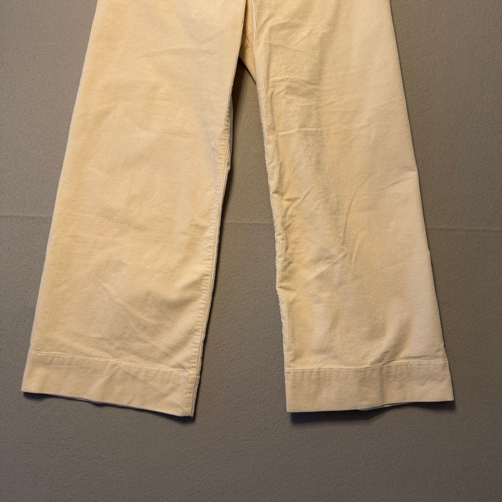 Maeve Colette Wide Leg Corduroy Pants Cream Womens Size 28 - Picture 2 of 13